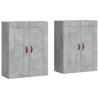 Berkfield Home Wall Mounted Cabinets 2 pcs Concrete Grey Engineered Wood