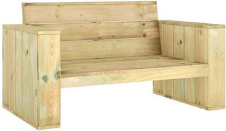 vidaXL Vidaxl - Banco de jardín de madera de pino impregnada 139 cm