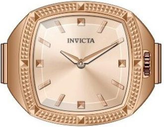 Invicta Mini Ring 50639 Dameshorloge - Quartz Uurwerk - Roestvrij Staal met Roze Gouden Wijzerplaat - 23 mm