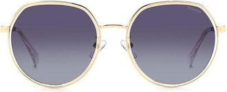 Polaroid PLD 4160/G/S/X Asian Fit Polarized J5G/WJ Mens Sunglasses Gold Size 55