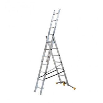 Hailo 1420-801-escalera Combinada De 3 Tramos Con Estabilizador Curvo Hobbylot (3x7)