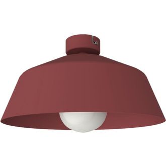 Lumicom Tokyo Plafoniera, 1xE27, max 42W, metallo, rosso cowhide, D.35cm - Lumicom