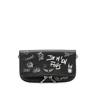Zadig&Voltaire Mini Rock Graffiti-print Clutch Bag