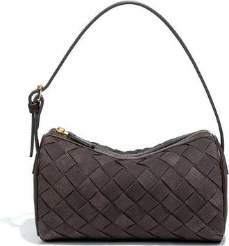 Generic JCVBN autumn and winter matte leather cylinder woven shoulder underarm bag hand carry outdoor camera bag