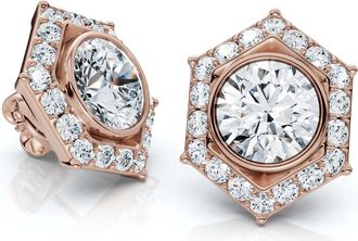 Pompeii3 2 1/2Ct Sally Diamond Earrings 14k Gold Lab Grown