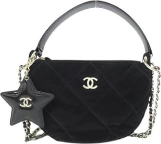 Chanel Pre-owned Vintage Schoudertas - Dames - Vintage Handtas - Zwart - ONE Size - Nylon - Vintage