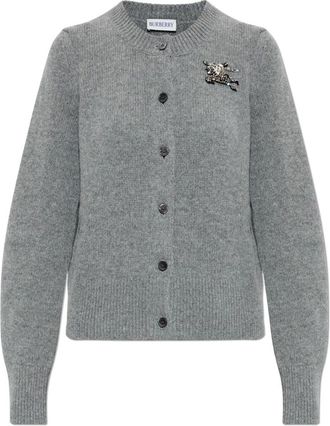 Burberry Truien & Vesten, Dames, Grijs, S, Wol, Cardigan Sienna