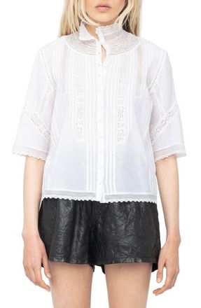 Zadig&Voltaire Tanos Tomboy Button-Up Shirt in Judo at Nordstrom, Size X-Small