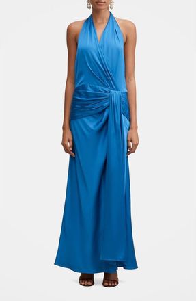 Ever New Cartia Drape Maxi Dress in Cobalt at Nordstrom, Size 14