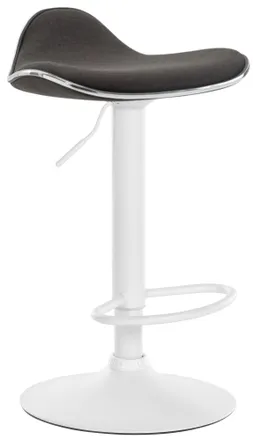 Clp Sgabello Shanghai In Tessuto Grigio Scuro Bianco