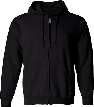 Generic Mens Hoodies Zip Up Long Sleeve - Fleece Hooded Sweatshirt for Men with Pockets - Black - XX- Large