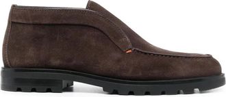 Santoni Klassieke Su&egrave;de Desert Boots - Heren - Enkellaarsjes - Bruin - 43 1/2 EU - Su&egrave;de - Schoenen