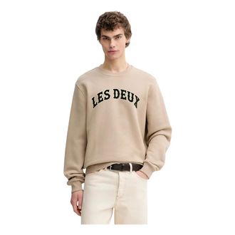 Les Deux Hoodies & sweatvesten, Heren, Beige, XL, Katoen, Brady Sweatshirt