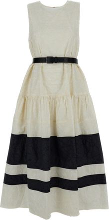 Mant&ugrave; White Dress with Smooth Texture