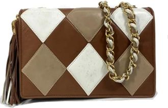 Chanel Pre-owned Cross Body Bags, female, Brown, Size: ONE SIZE Pre-owned Leather chanel-bags