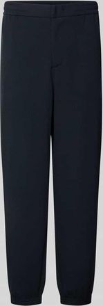 Emporio Armani Hose mit Strukturmuster und Eingrifftaschen in Marine, Gr&ouml;&szlig;e 48