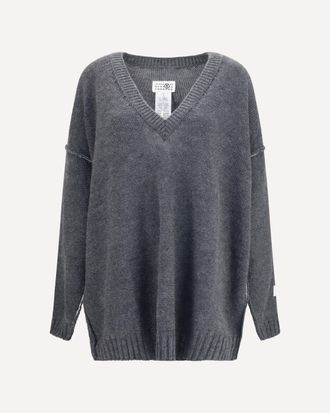 Maison Margiela Oversized V-neck Sweater Female S