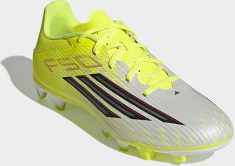 adidas Fussballschuh ADIDAS PERFORMANCE F50 CLUB, FESTE/GEMISCHTE B&Ouml;DEN, Gr. 42,5, team solar gelb 2, core schwarz, lucid rot, Synthetik, Textil, Schuhe Fuss