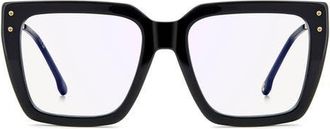 Carrera 55mm Square Optical Glasses in Black/Blue Sp at Nordstrom