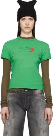 Valentino Garavani Green Graphic Print T-shirt from $545.00