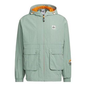 adidas Original Adventure Windbreaker Jacket Silver Green IK8594