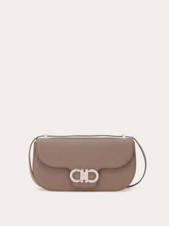 Ferragamo Women Double Gancini East-West crossbody bag Beige