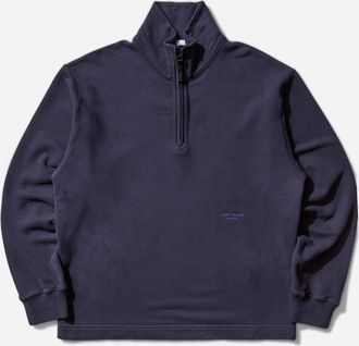 Stone Island Men s Marina Brushed Organic Cotton Half-zip Sweatshirt Navy