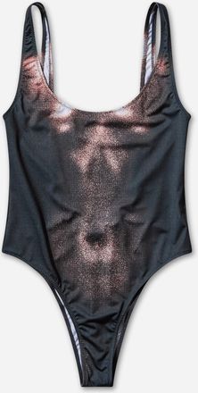 Jean Paul Gaultier Women s Body Dust Swimsuit Black / Bronze