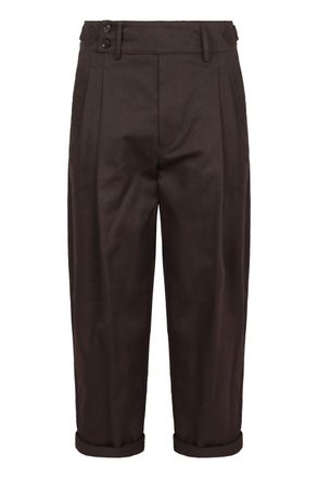 Dolce & Gabbana Mens Cotton-twill Bush-trousers - Dark Brown - Size EU 50 (Mens)