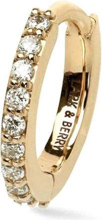 Lark & Berry 14kt yellow gold medium Modernist diamond hoop earring - women - Lab Grown Diamond/14kt Yellow Gold - One Size