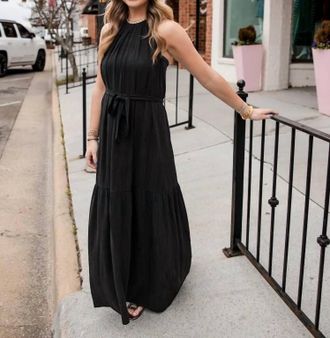 FRNCH Boipeba Maxi Dress In Black
