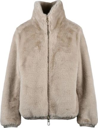 Duno Jassen, Dames, Beige, L, Wol, Giubbotto Eco