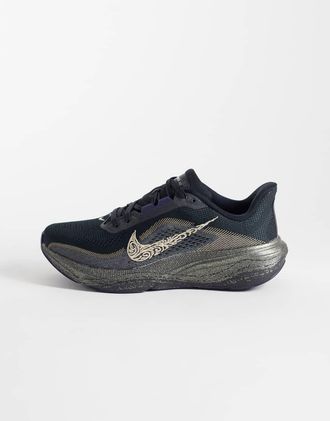 Nike Air Zoom Pegasus 42 sneakers nere e oro-Nero