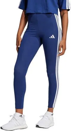 adidas 3-Stripe Leggings in Dark Blue/White at Nordstrom Rack, Size X-Small