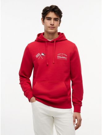 Tommy Hilfiger Mens Tommy x Cadillac F1 Team Speed Hoodie - Red - XL