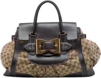 Gucci Pre-owned Dialux Queen - Dames - Vintage Handtas - Beige - ONE Size - Leer - Vintage