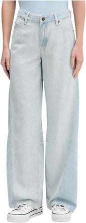 Guess Jeans, Dames, Blauw, W29, Katoen, G11 Wide Leg Twisted