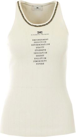 Elisabetta Franchi White Tank Top