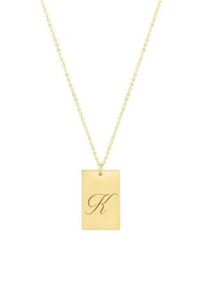 Set & Stones Stella Initial Necklace in Gold /K at Nordstrom, Size 20