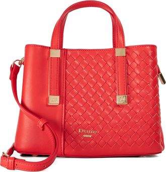Dune London Womens Accessories Dinkydorry - Textured Tote Bag - Red - One Size