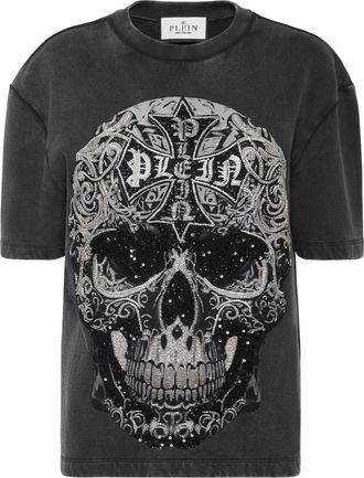 Philipp Plein Man Fit T-Shirt Crystal Skull