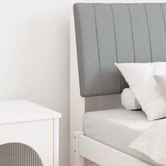 vidaXL vidaXL Testiera imbottita Grigio chiaro 90 cm Pino massello