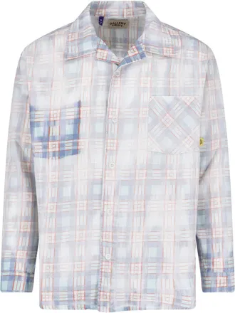 Gallery Dept. Blue Pastel Plaid Relaxed Fit Shirt