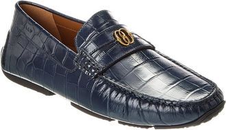 Bally Paklys Croc-Embossed Leather Loafer