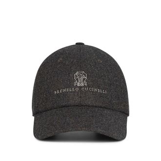 Brunello Cucinelli Embroidered-crest Curved-peak Cap