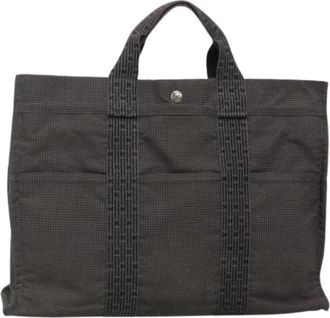 Herm&egrave;s Pre-owned Canvas Tote Bag - Dames - Vintage Shopper - Grijs - ONE Size - Vintage