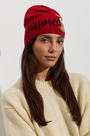 Moschino Cap With Logo, Unisex, Red