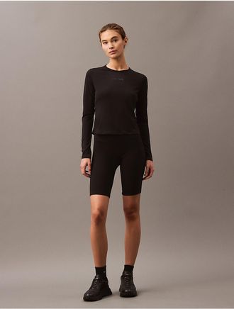 Calvin Klein Calvin Klein Womens Modern Sport Long Sleeve T-Shirt - Black - XS