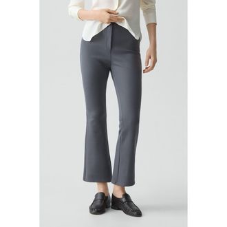 Theory Crop Kick Flare Pants in Charcoal at Nordstrom, Size 00