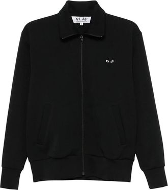 Comme Des Gar&ccedil;ons Hoodies & sweatvesten, Heren, Zwart, XL, Katoen, Zwarte Emblem Sweater